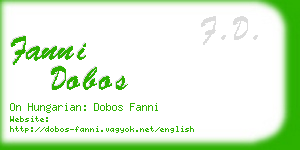fanni dobos business card
